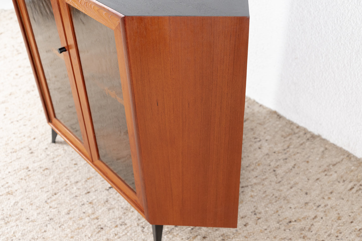Vintage Eckschrank Tv Eckkommode Vitrine Teak Holz Wk Möbel Schrank Kommode
