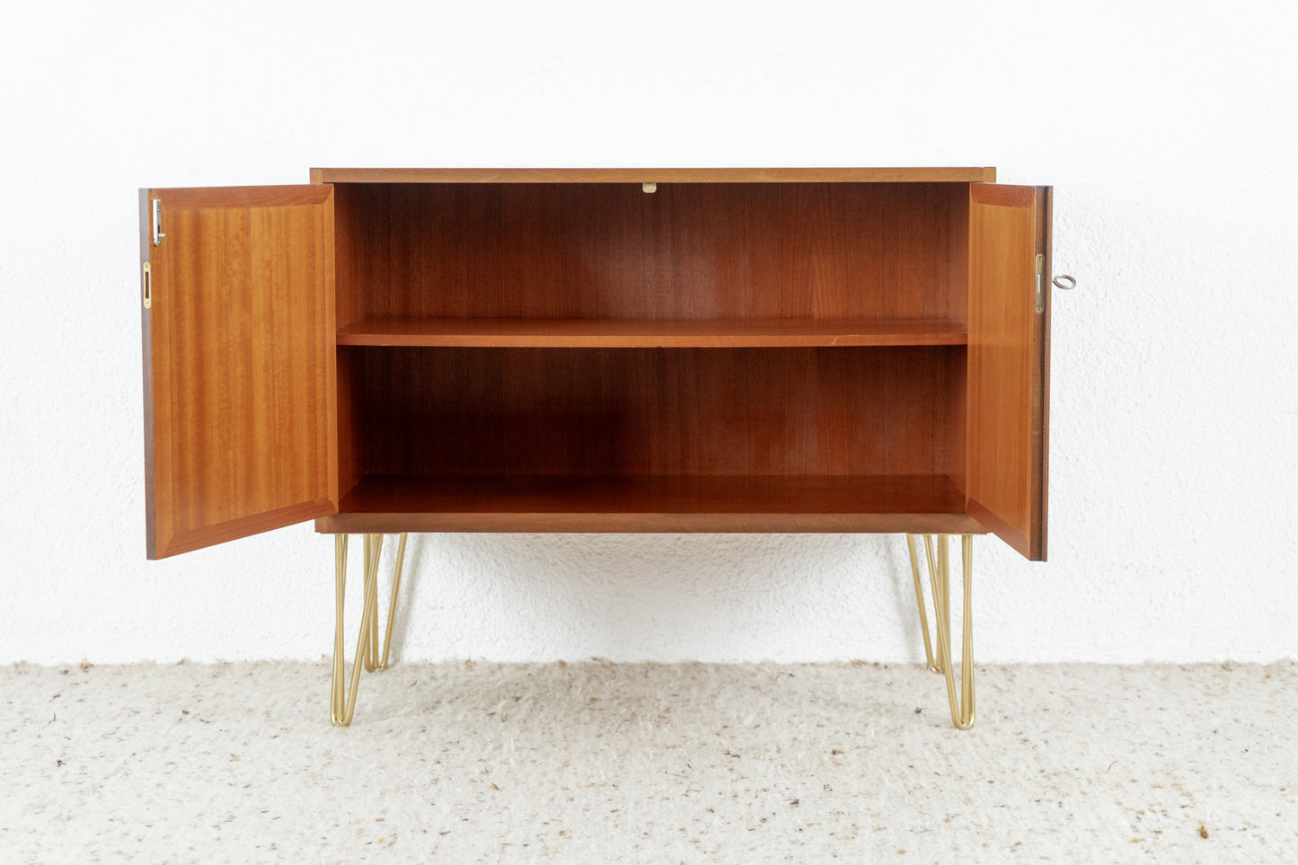 Vintage Kommode Sideboard Schrank Holz Nuss Mid Century 1960er 60s