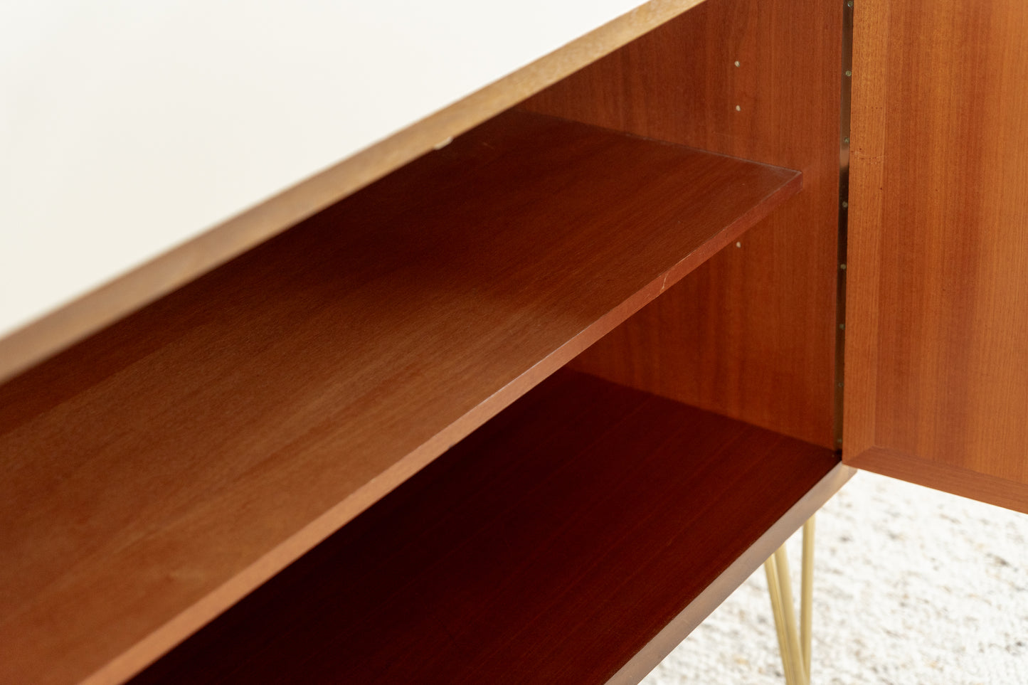 Vintage Kommode Sideboard Schrank Holz Nuss Mid Century 1960er 60s