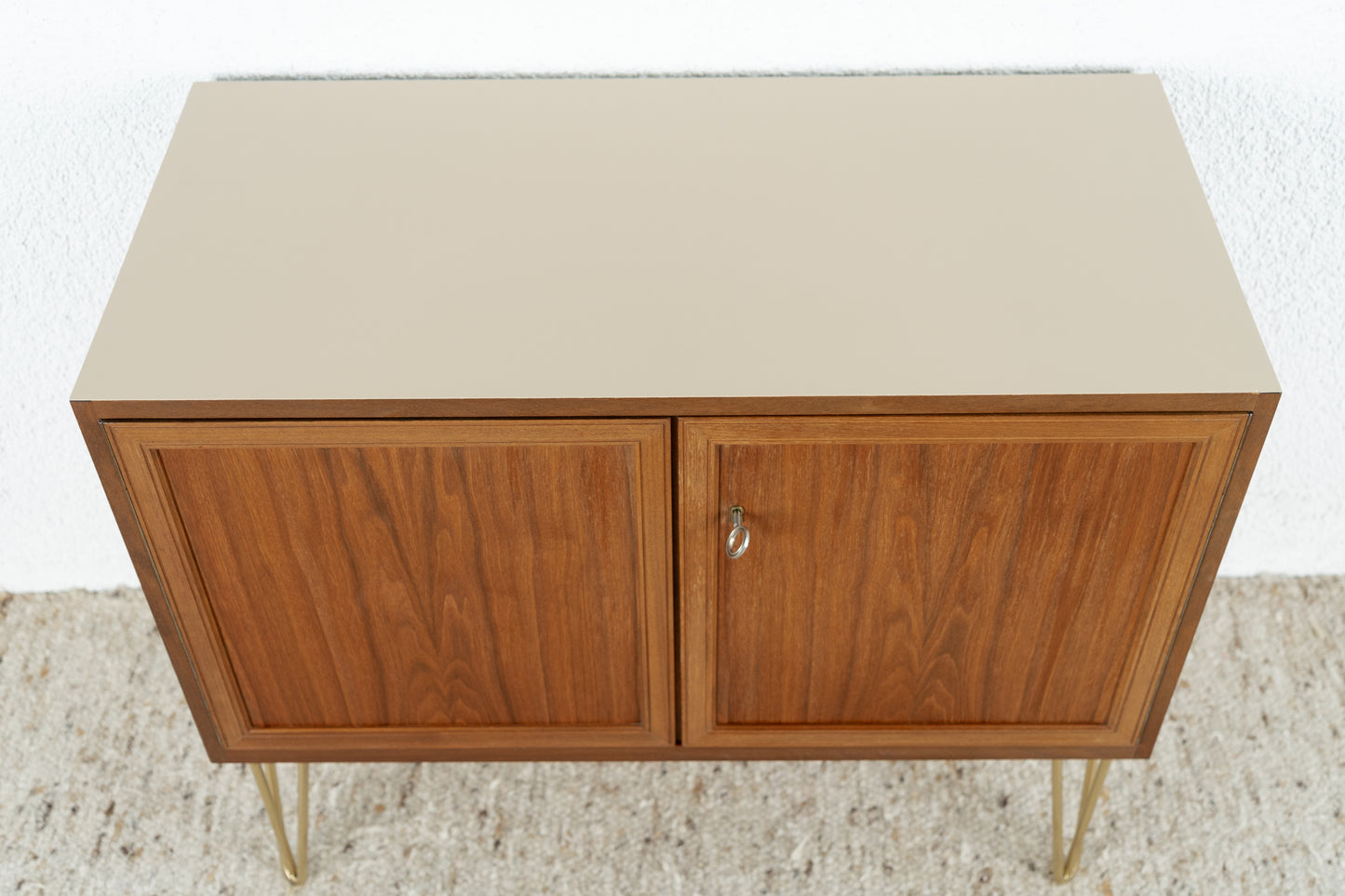 Vintage Kommode Sideboard Schrank Holz Nuss Mid Century 1960er 60s