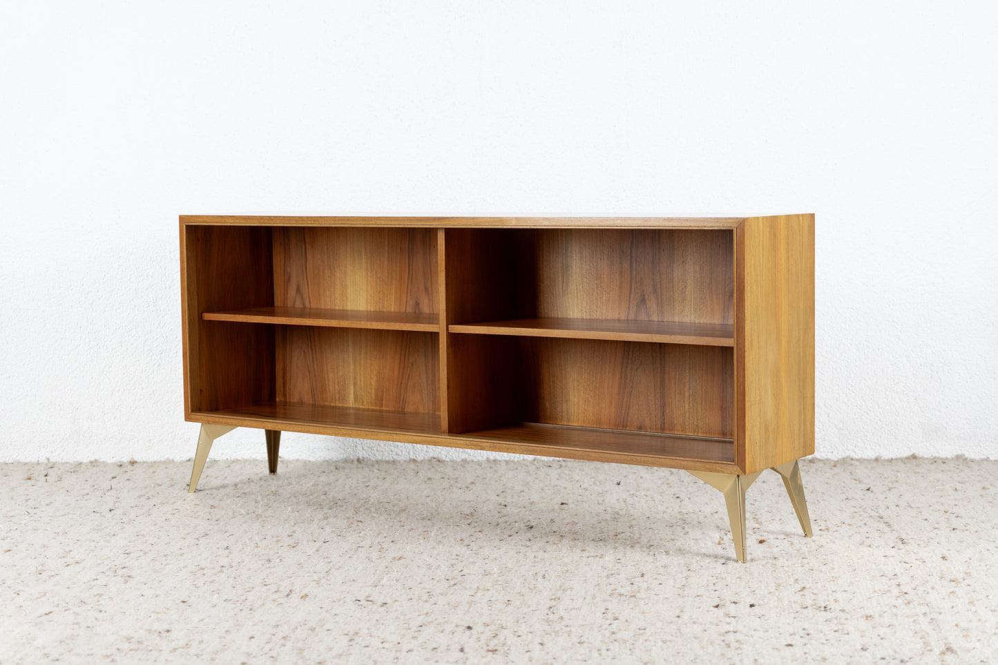 Vintage Regal Sideboard Kommode Bücherregal Holz Nuss Lothar Wegner