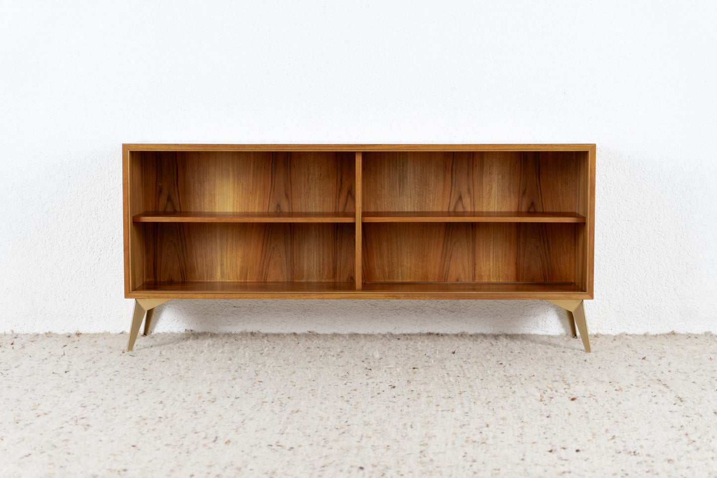 Vintage Regal Sideboard Kommode Bücherregal Holz Nuss Lothar Wegner