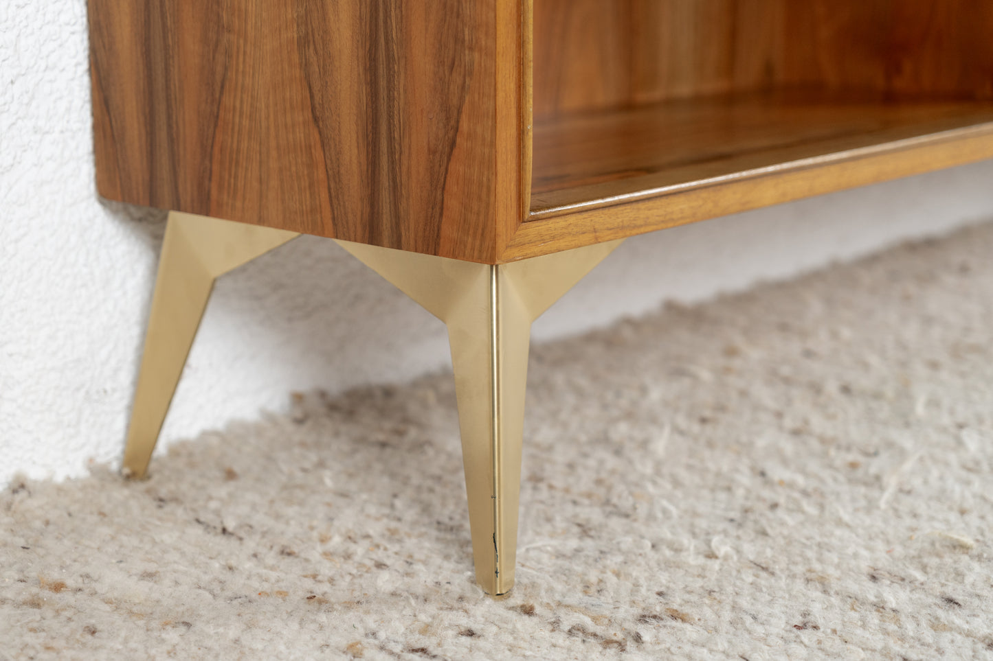 Vintage Regal Sideboard Kommode Bücherregal Holz Nuss Lothar Wegner
