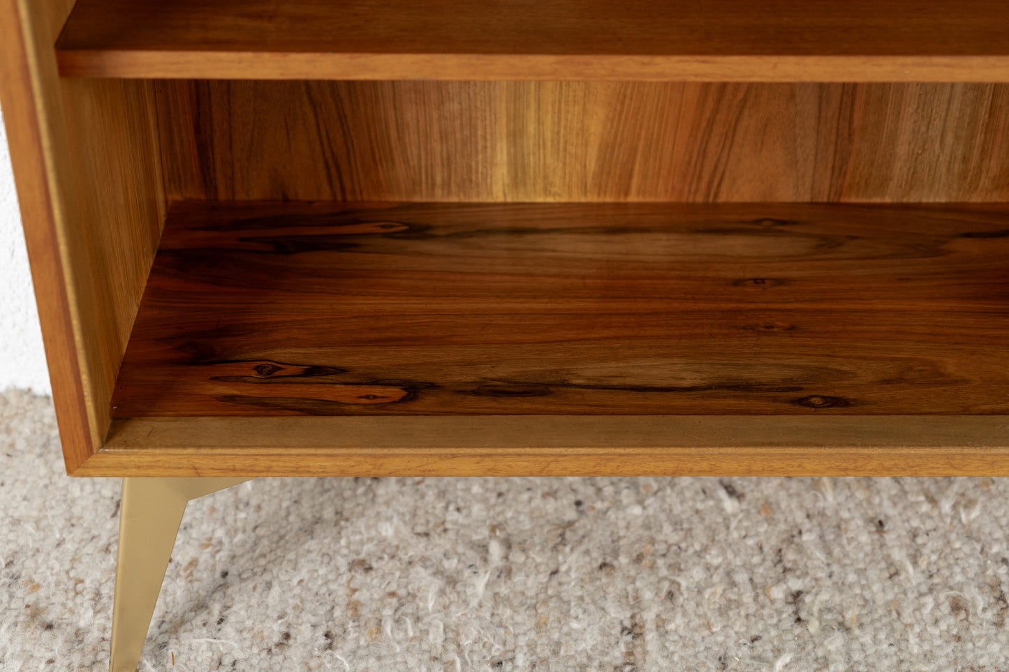 Vintage Regal Sideboard Kommode Bücherregal Holz Nuss Lothar Wegner
