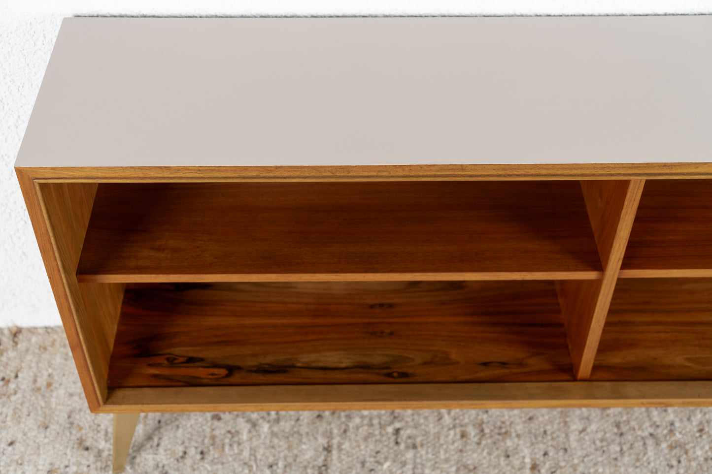 Vintage Regal Sideboard Kommode Bücherregal Holz Nuss Lothar Wegner