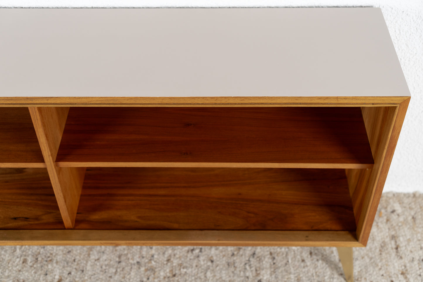 Vintage Regal Sideboard Kommode Bücherregal Holz Nuss Lothar Wegner