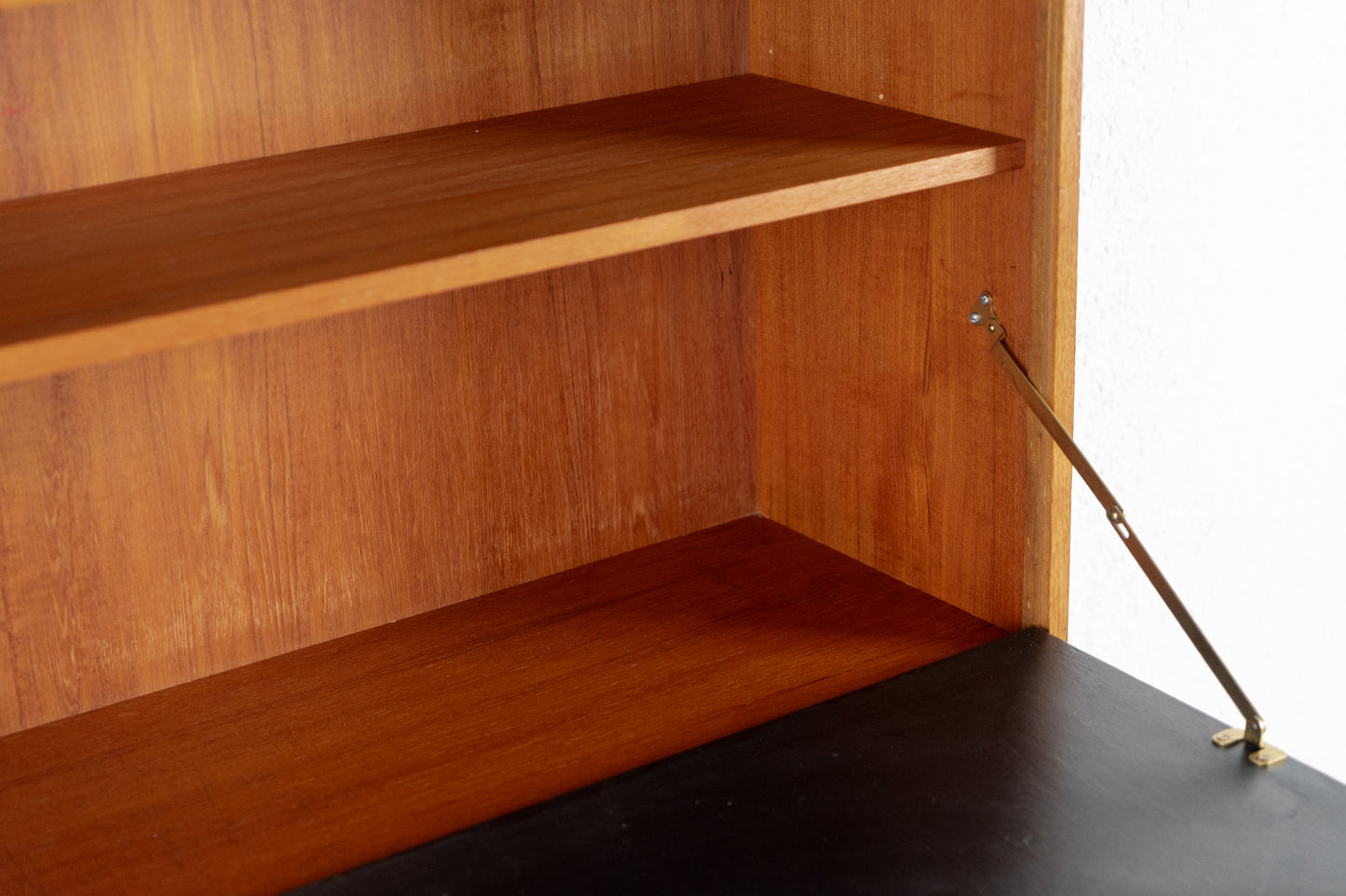 Vintage Sekretär Kommode Schrank Holz Mid Century Teak Schwarz Mid Century