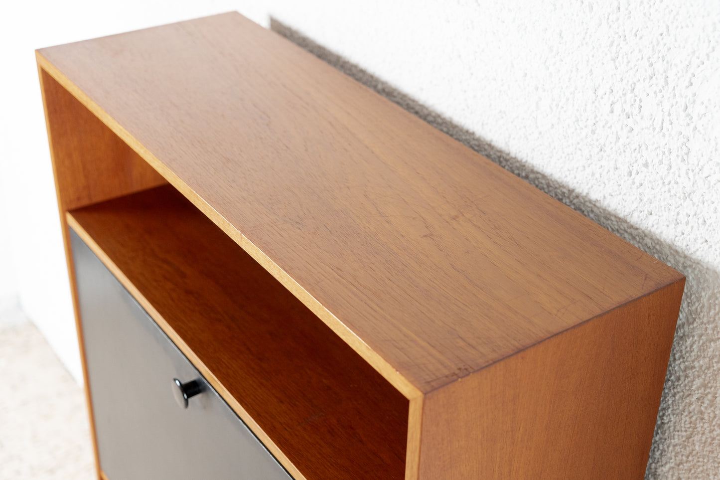 Vintage Sekretär Kommode Schrank Holz Mid Century Teak Schwarz Mid Century