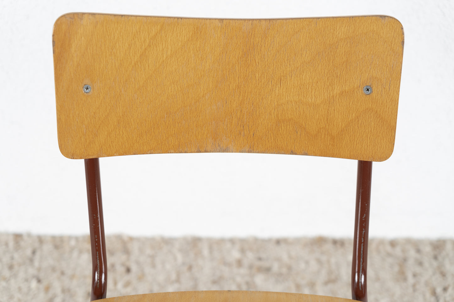 1 von 10 Vintage Stuhl Stapelstühle Küche Esstisch Holz Metall Industial Braun