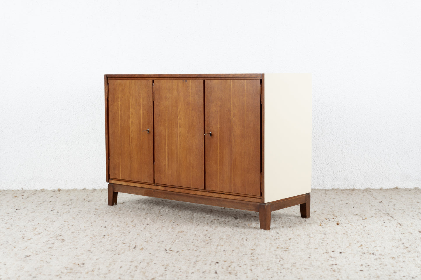 Vintage Kommode Sideboard Schrank Holz Creme Schreiner Patina