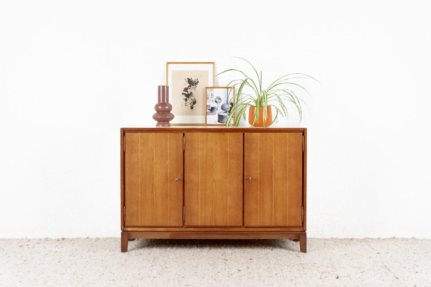 Vintage Kommode Sideboard Schrank Holz Creme Schreiner Patina