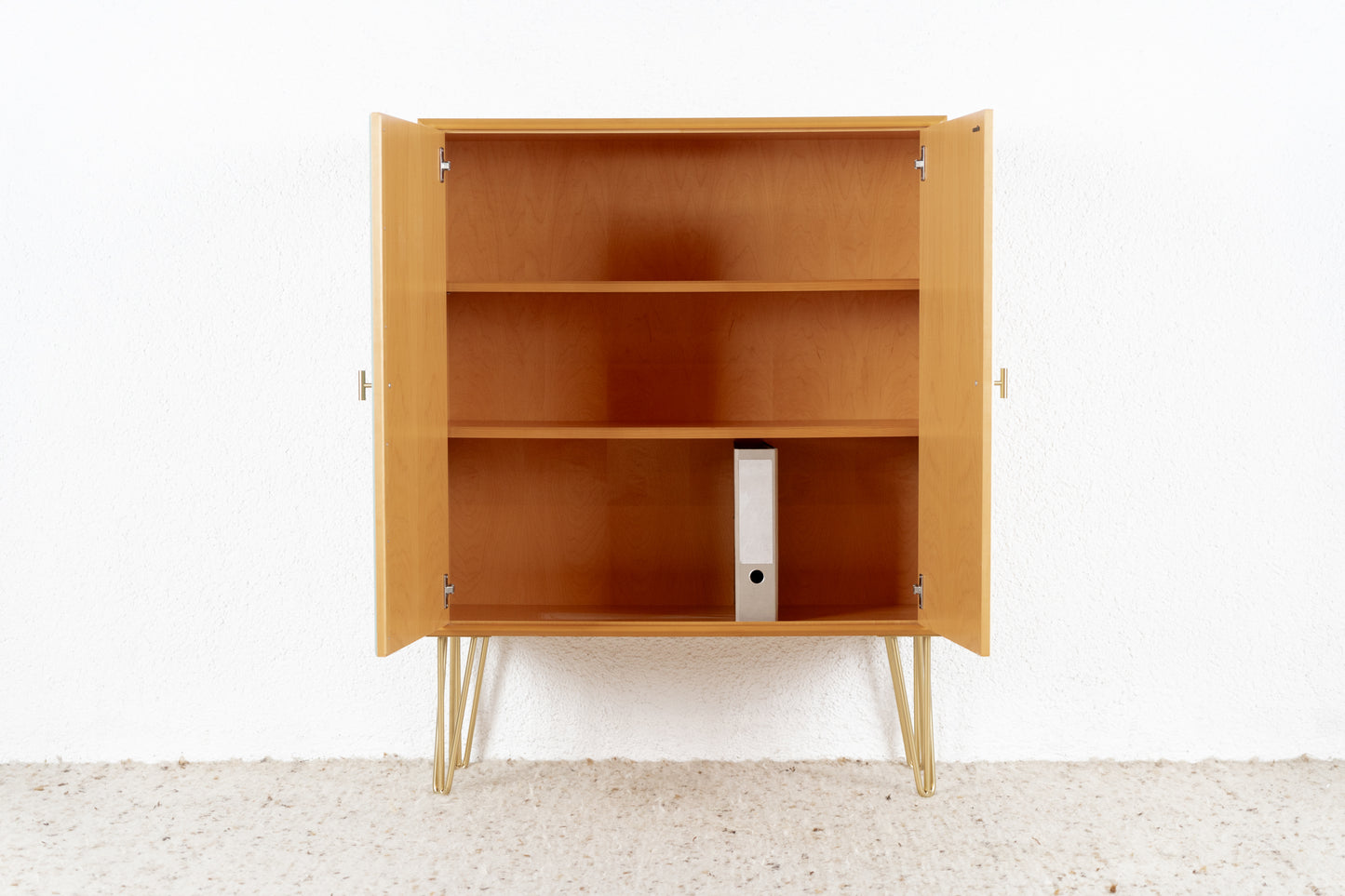 Vintage Kommode Schrank Holz Salbei Kirsch Mid Century Kleider Omnia