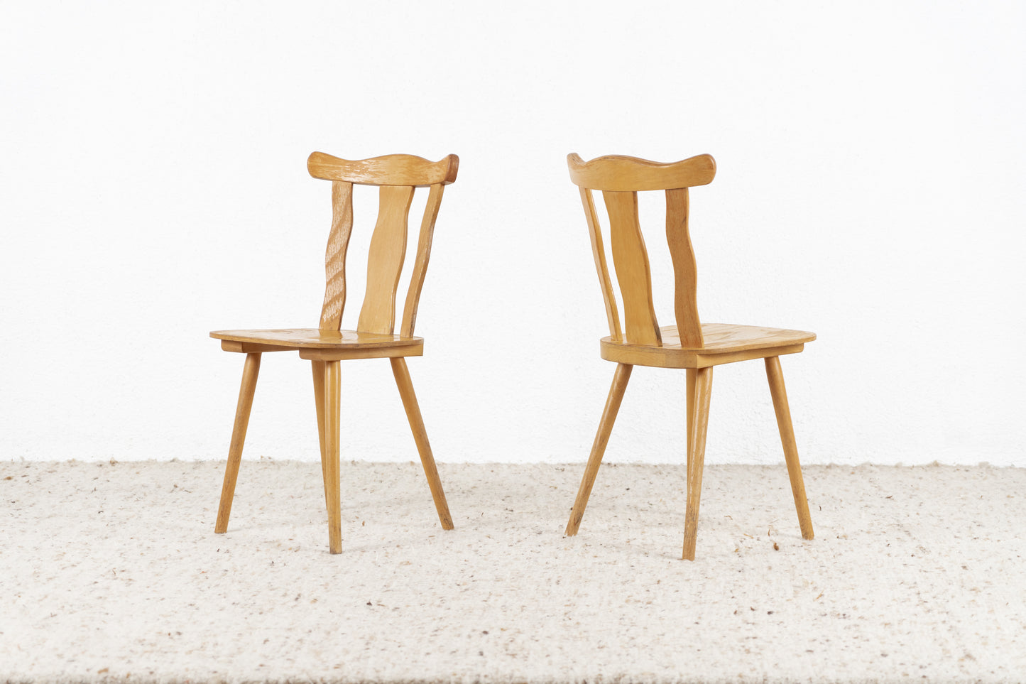 2er Set Vintage Stühle Holz Wirtshaus Massivholz Küche Stuhl