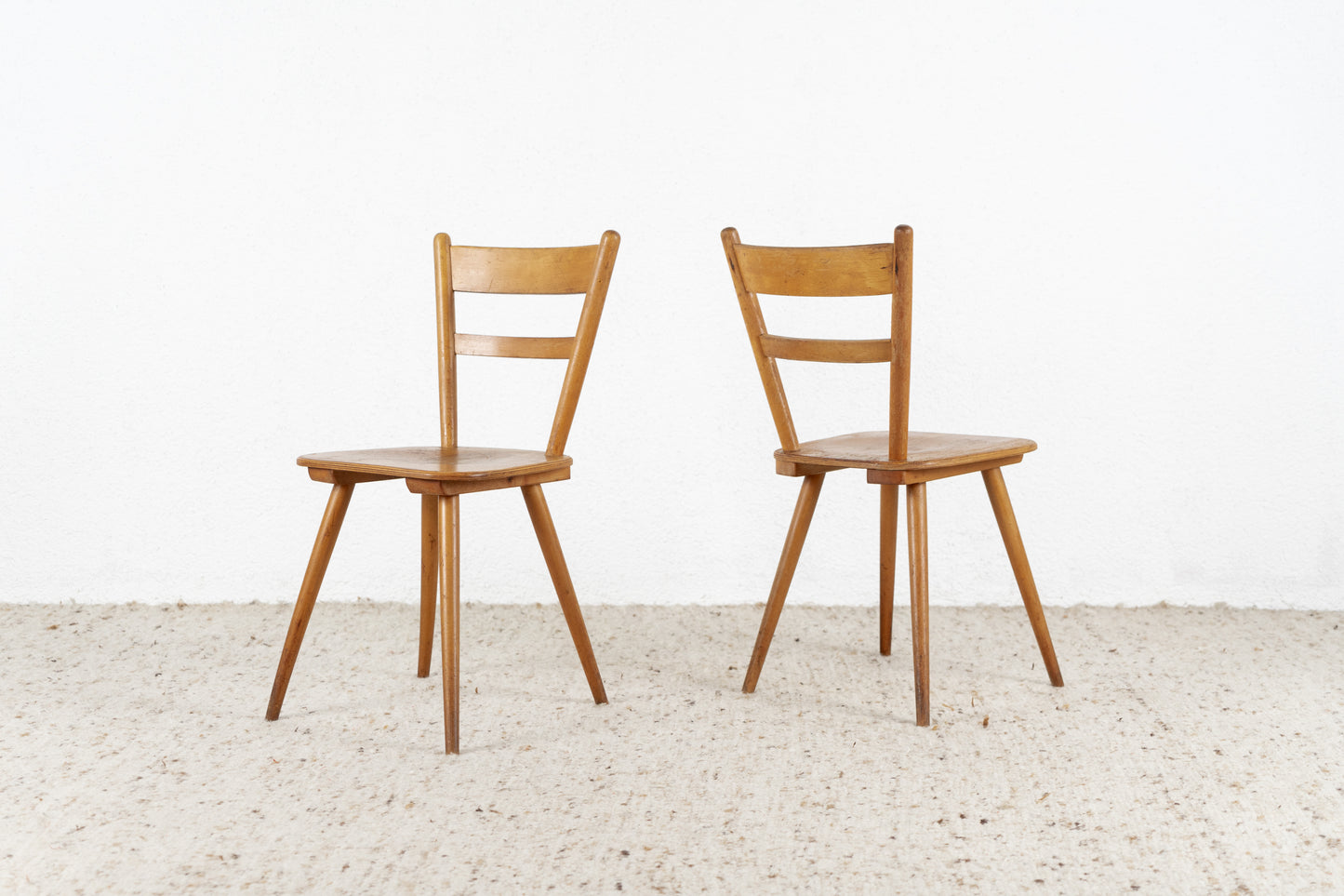 2er Set Vintage Stühle Küche Esstisch Mid Century Massivholz