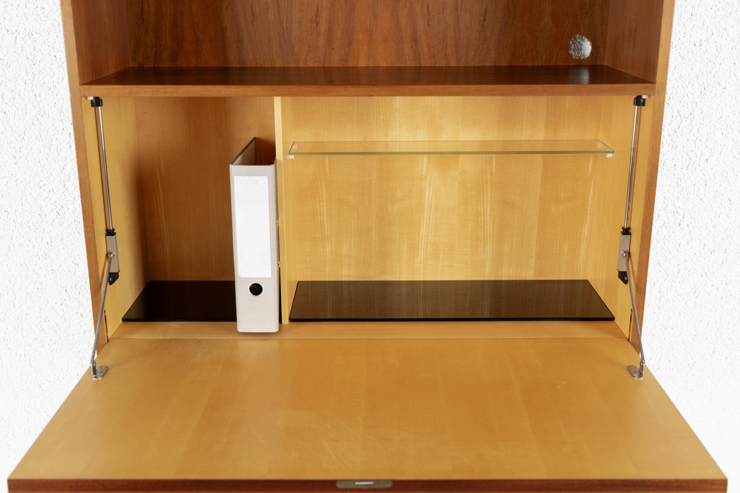 Vintage Kommode Sekretär Minibar Schrank Holz Nuss Salbei
