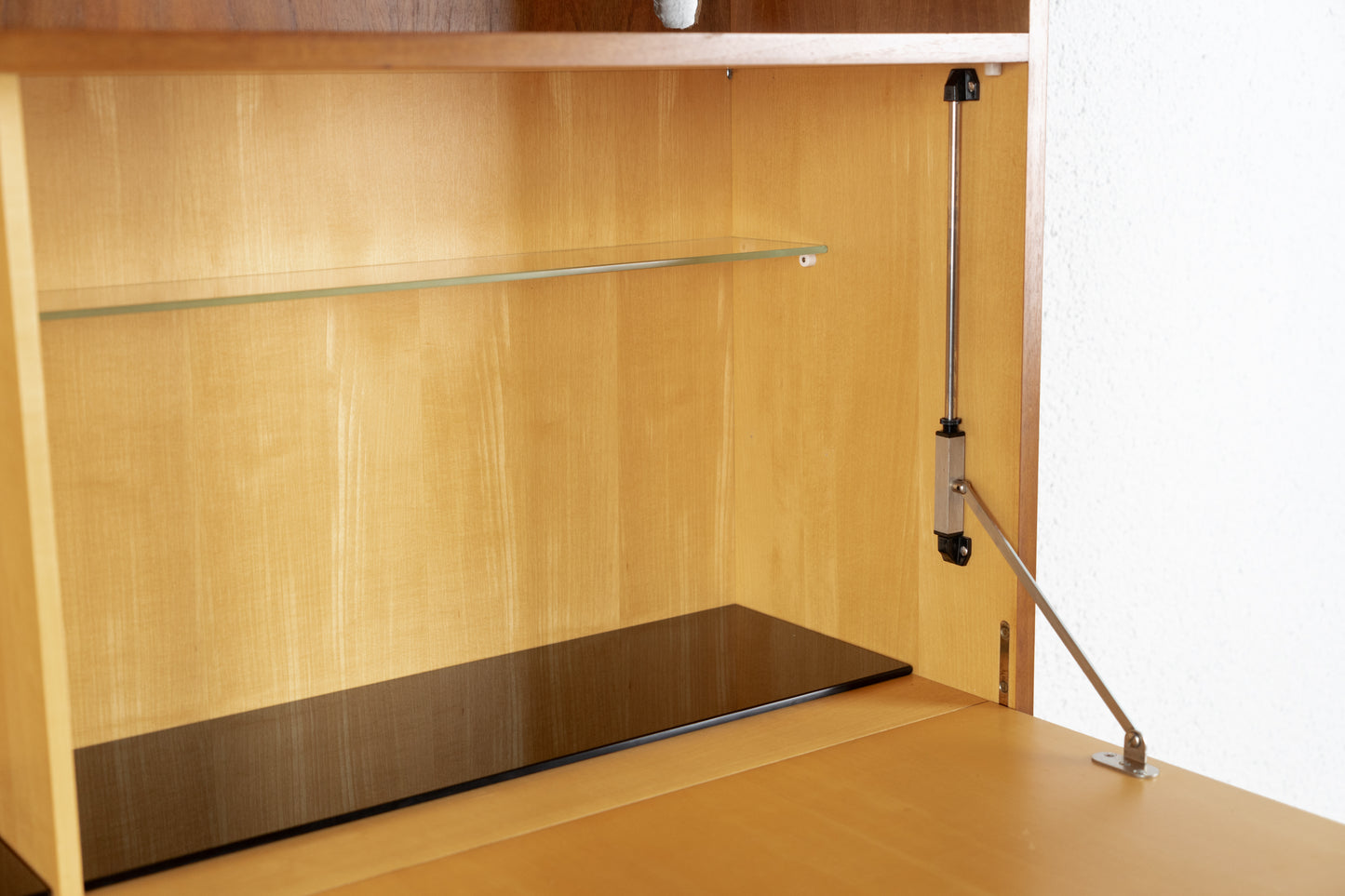 Vintage Kommode Sekretär Minibar Schrank Holz Nuss Salbei