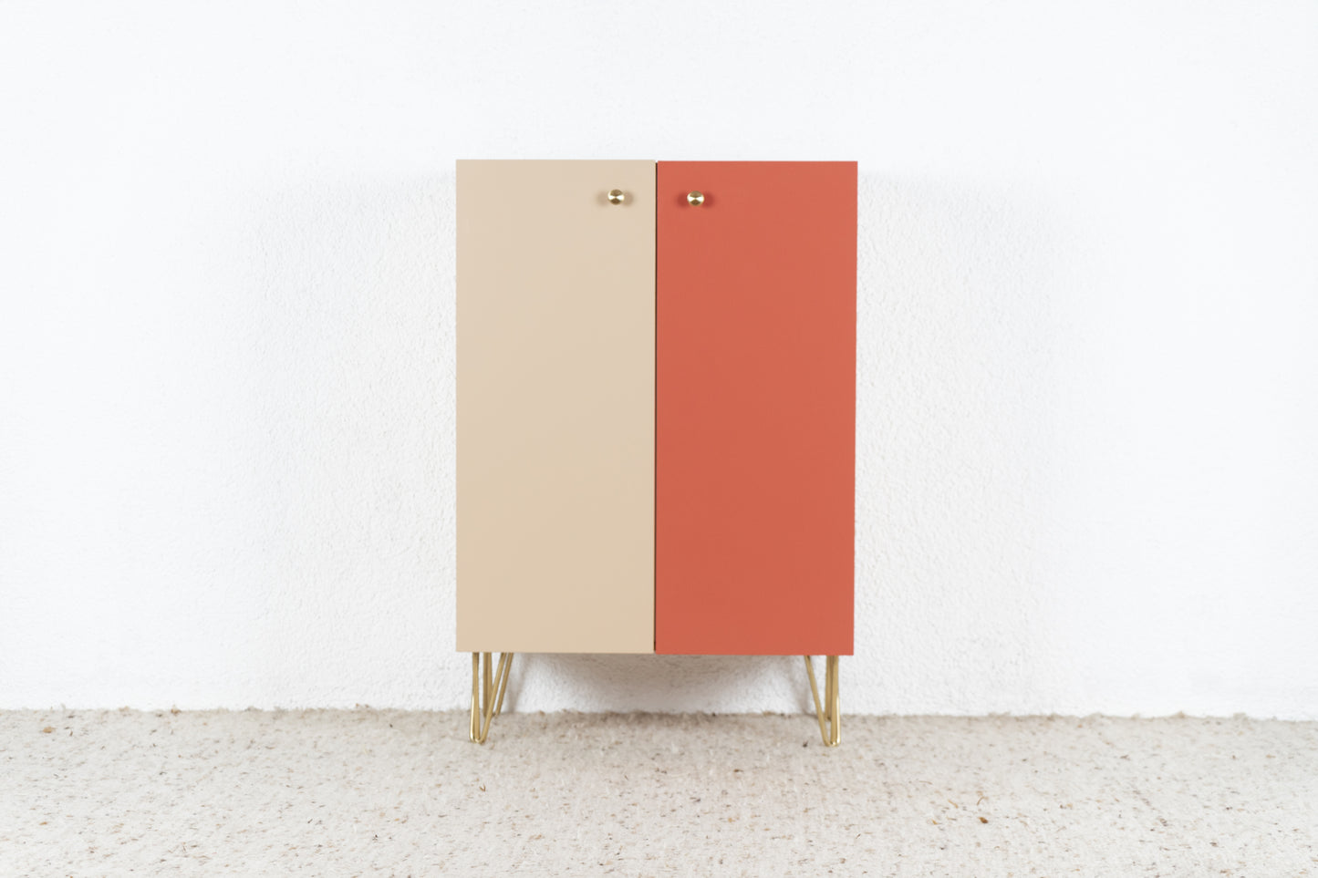 Vintage Kommode Schrank Holz Pastell