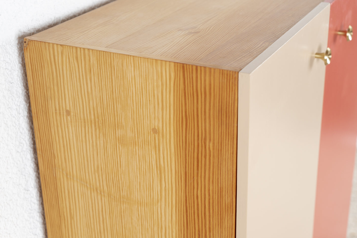 Vintage Kommode Schrank Holz Pastell