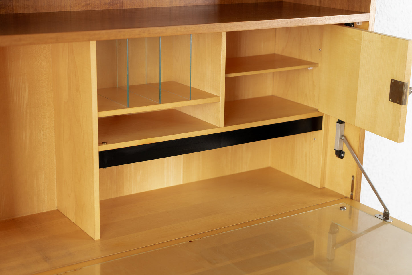 Vintage Sekretär Minibar Kommode Schrank Mid Century Holz Nuss
