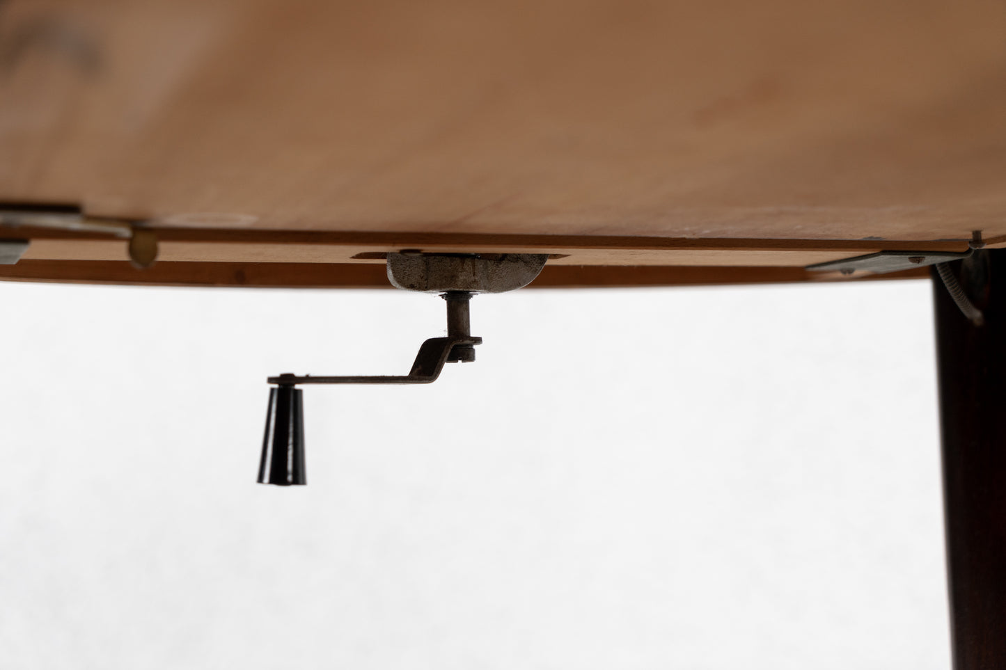 Vintage Tisch Rund Ausziehbar Höhenverstellbar Holz Esstisch Mid Century