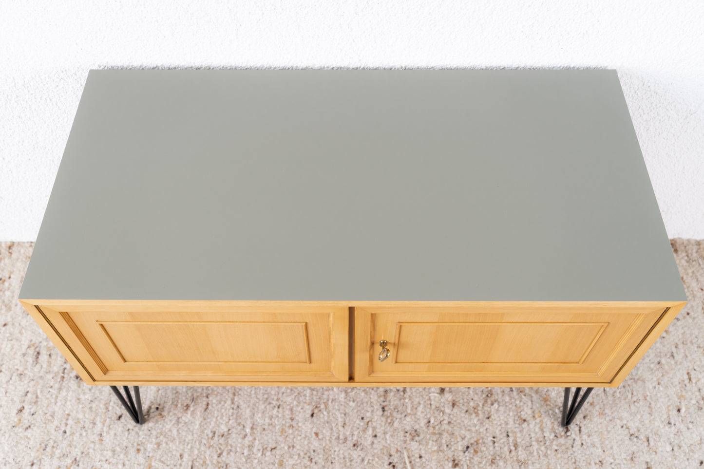 Vintage Sideboard Low Tv Board Kommode oliv Holz nuss
