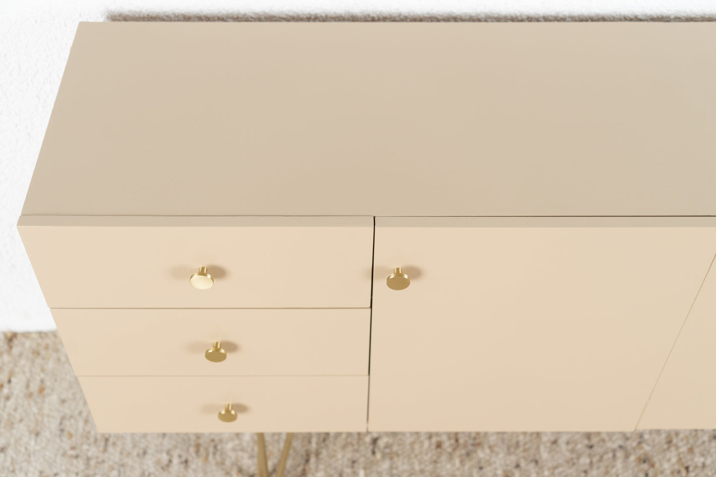 Vintage Sideboard Kommode Creme Mid Century Musterring