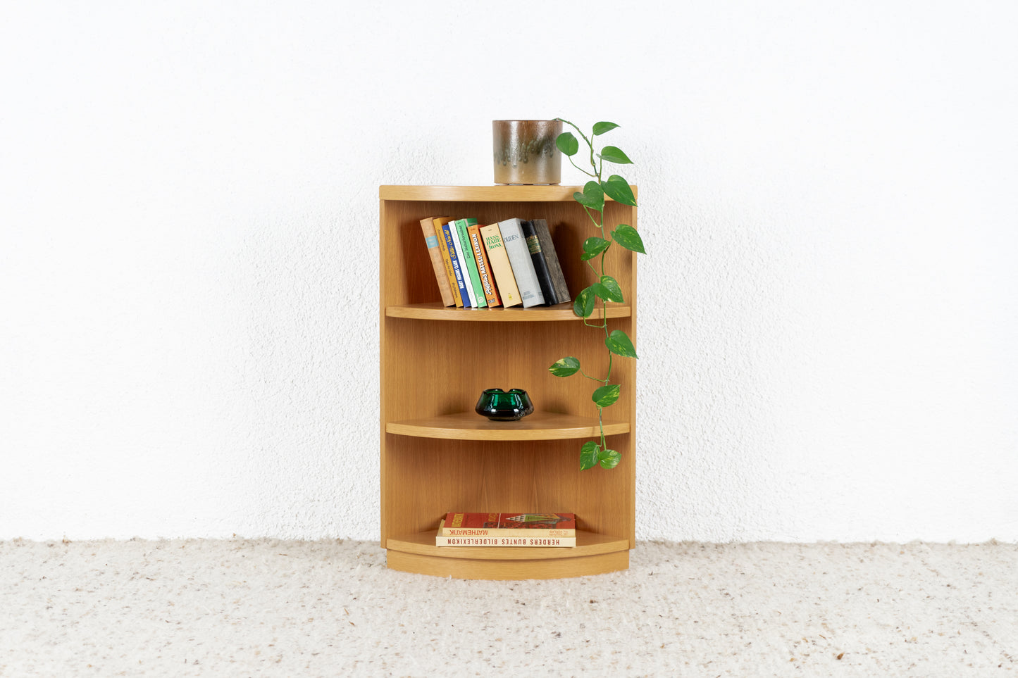 Vintage Kommode Eckschrank Bücherregal Eckregal Holz Blumentisch Ablage