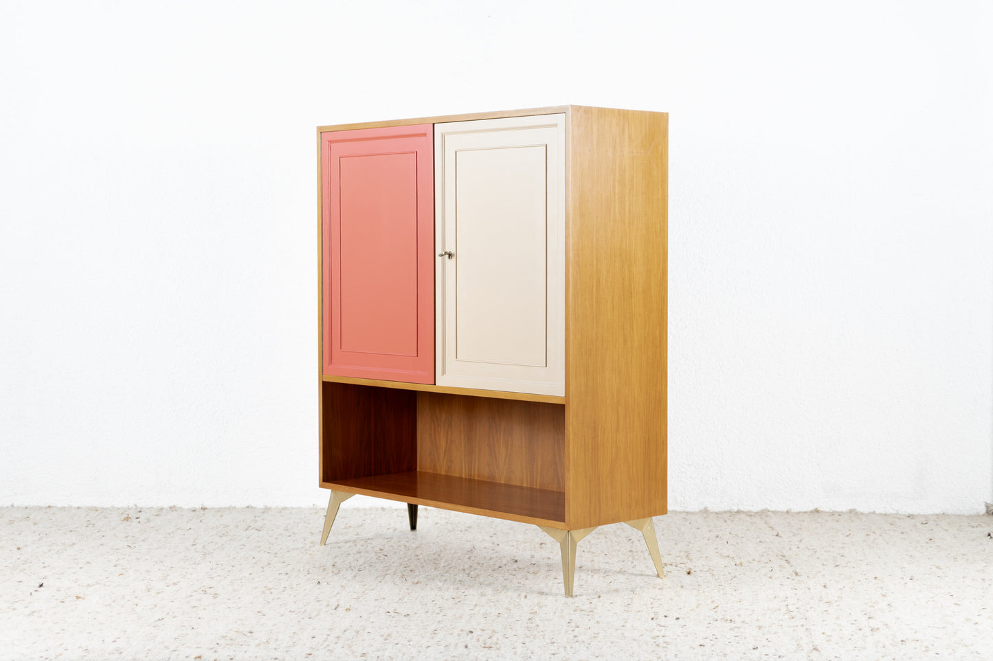 Vintage Kommode Schrank Mid Century Holz Nuss GERO