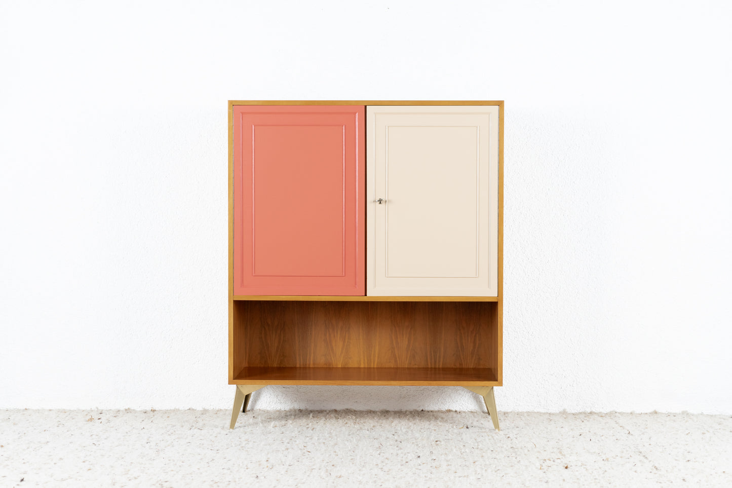Vintage Kommode Schrank Mid Century Holz Nuss GERO