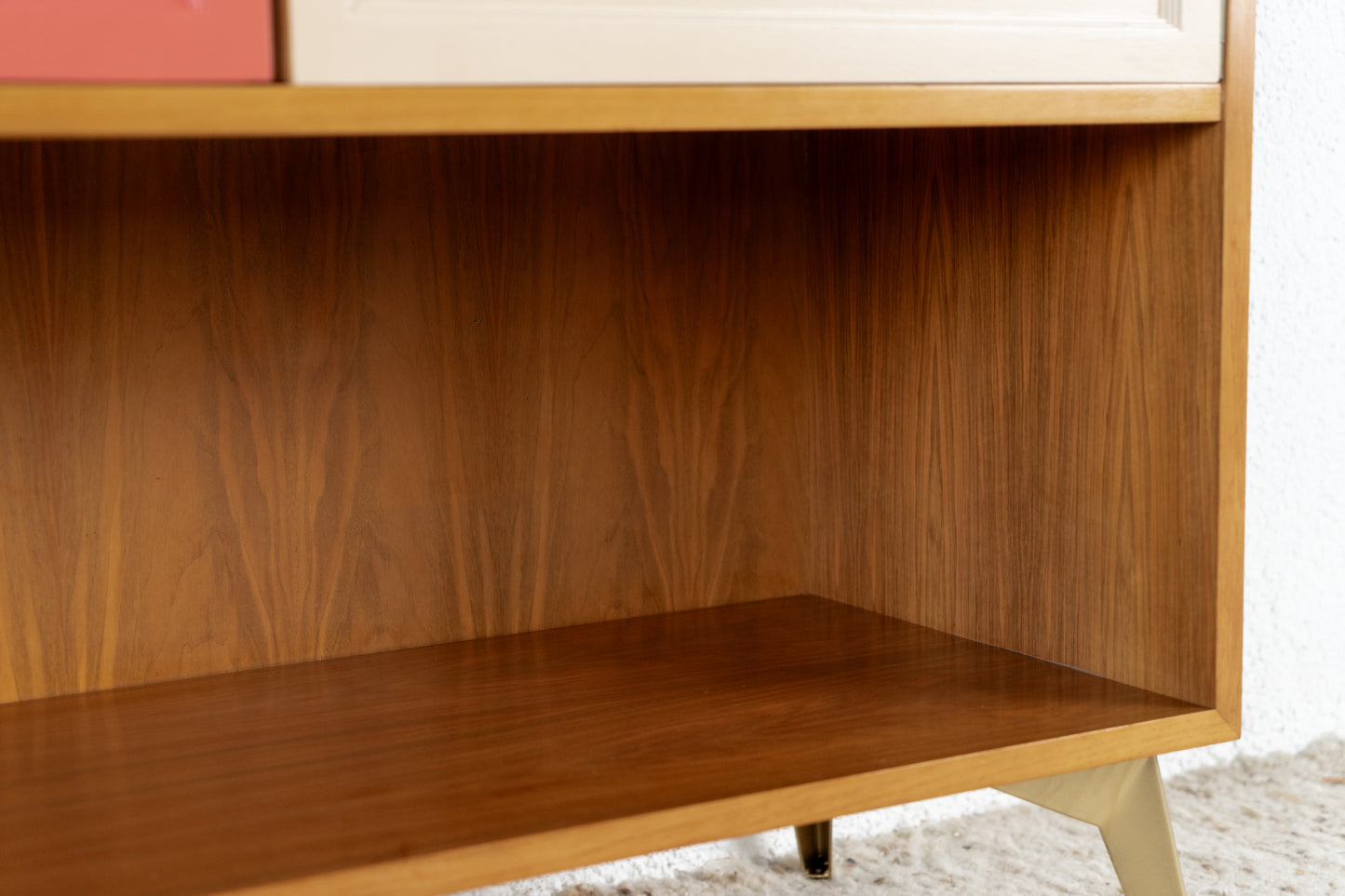 Vintage Kommode Schrank Mid Century Holz Nuss GERO