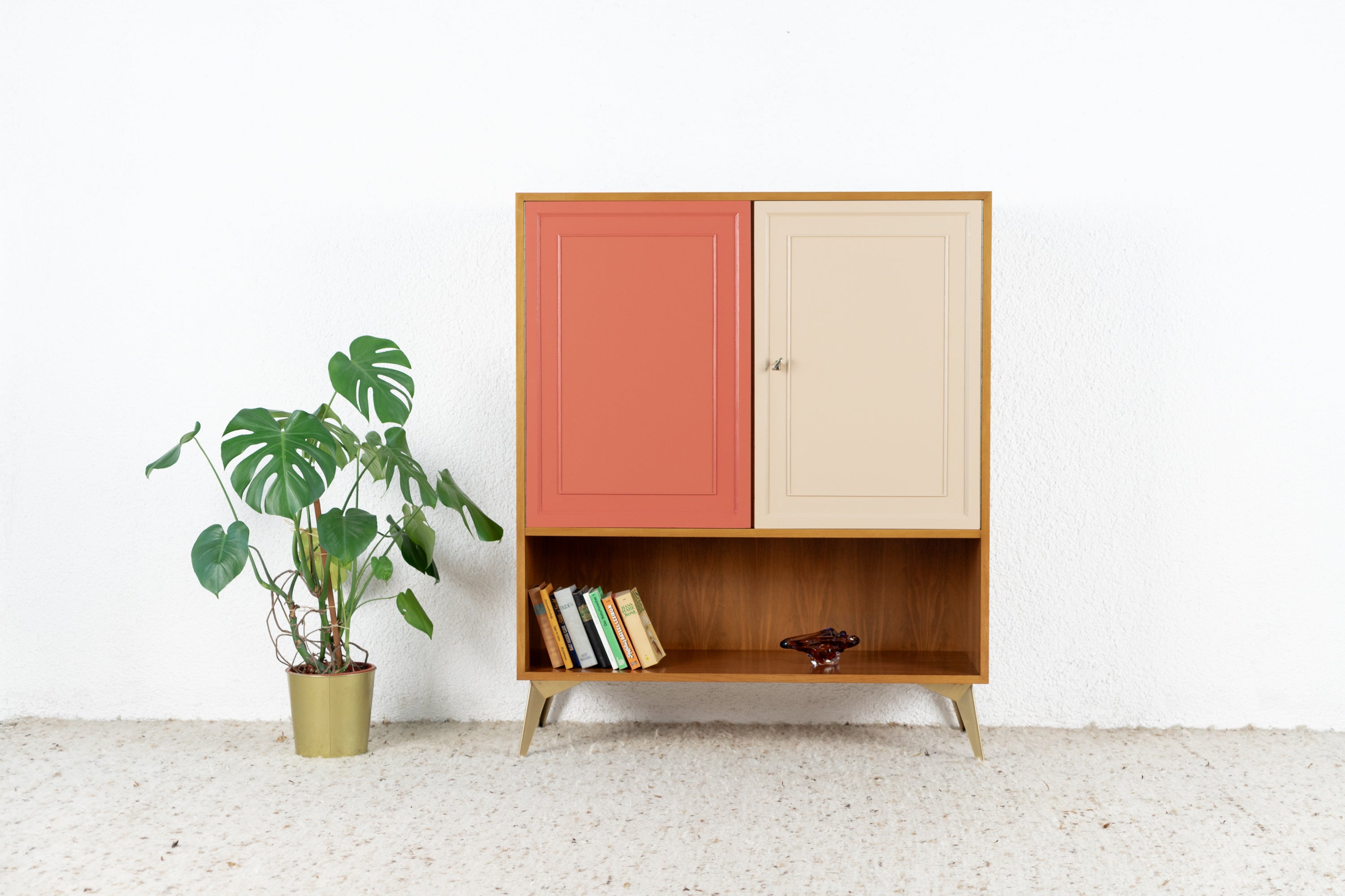 Vintage Kommode Schrank Mid Century Holz Nuss GERO – Renz and Friends