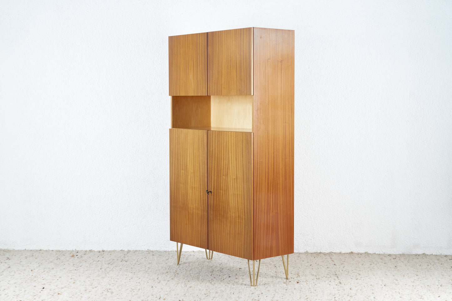 Vintage Schrank Kleiderschrank Mid Century Holz