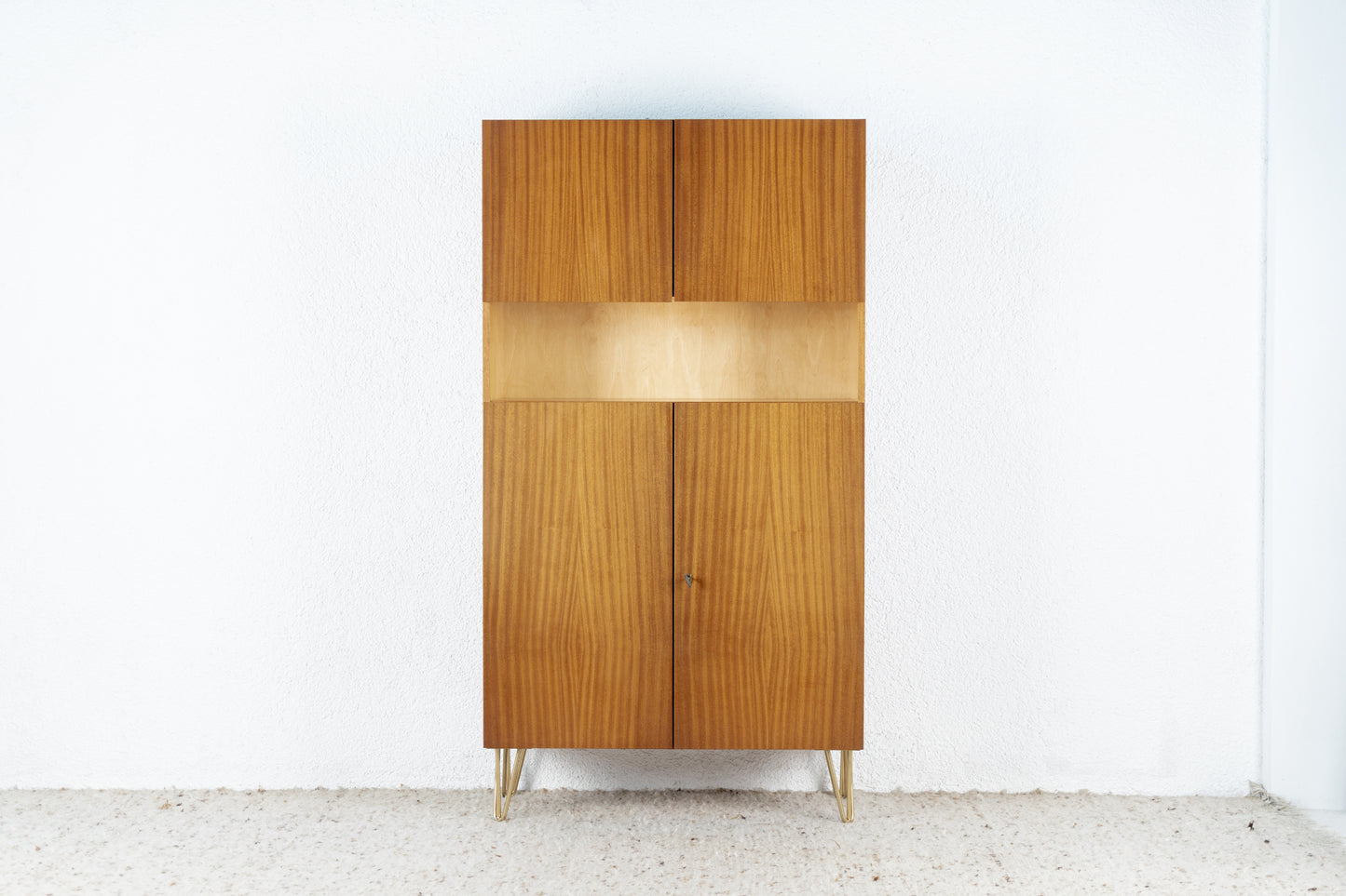 Vintage Schrank Kleiderschrank Mid Century Holz