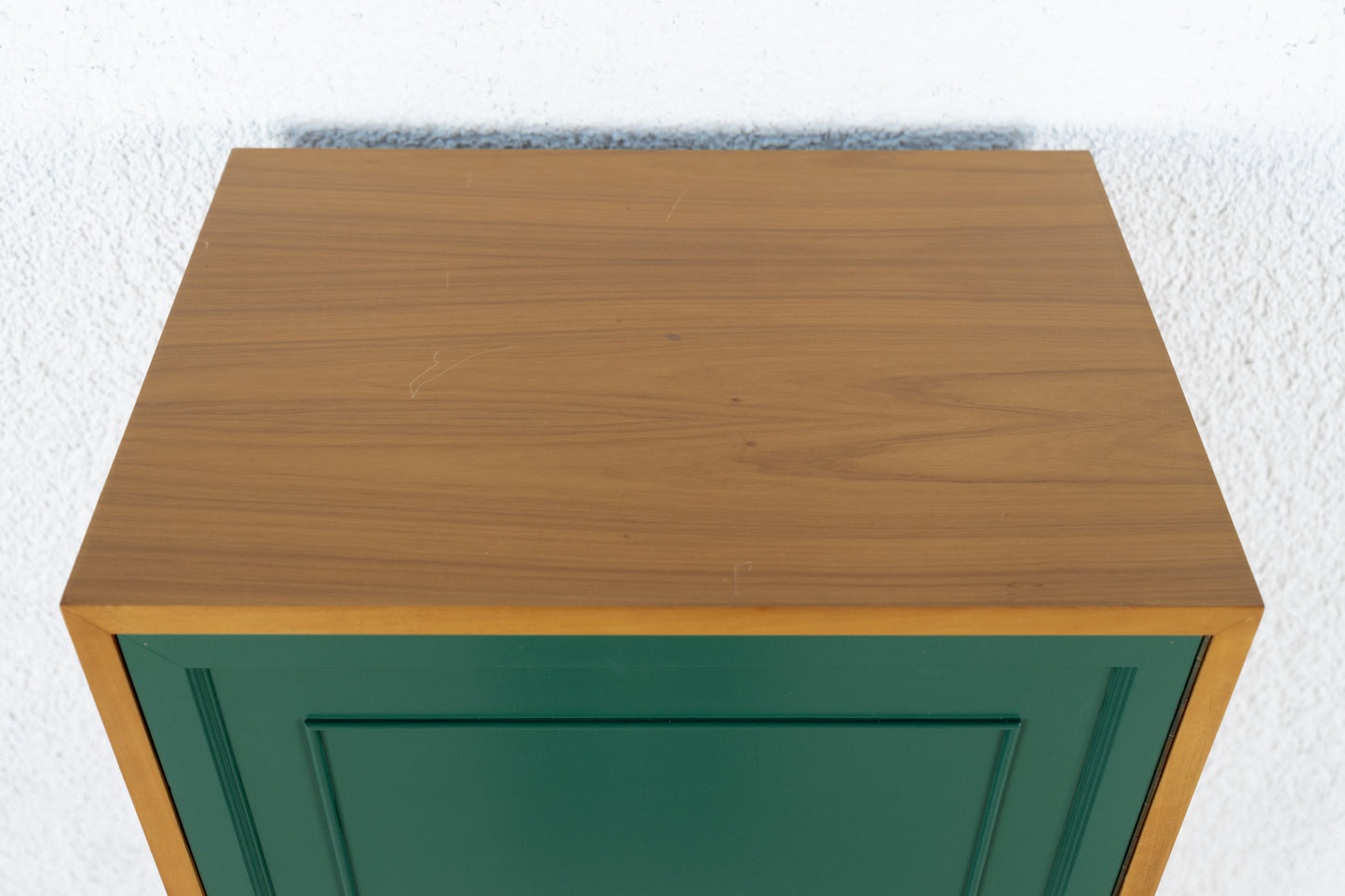 Vintage Kommode Schrank Mid Century Holz Nuss Grün GERO