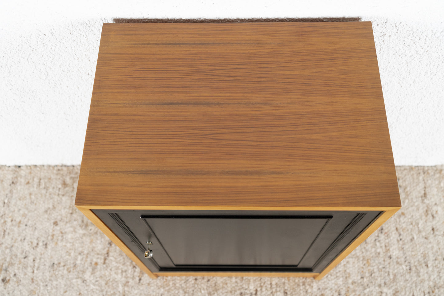 Vintage Kommode Schränkchen Ablage Holz Nuss Mid Century