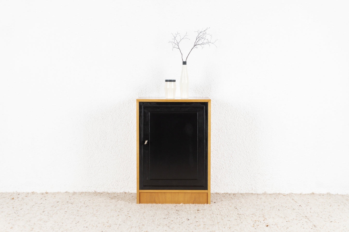 Vintage Kommode Schränkchen Ablage Holz Nuss Mid Century