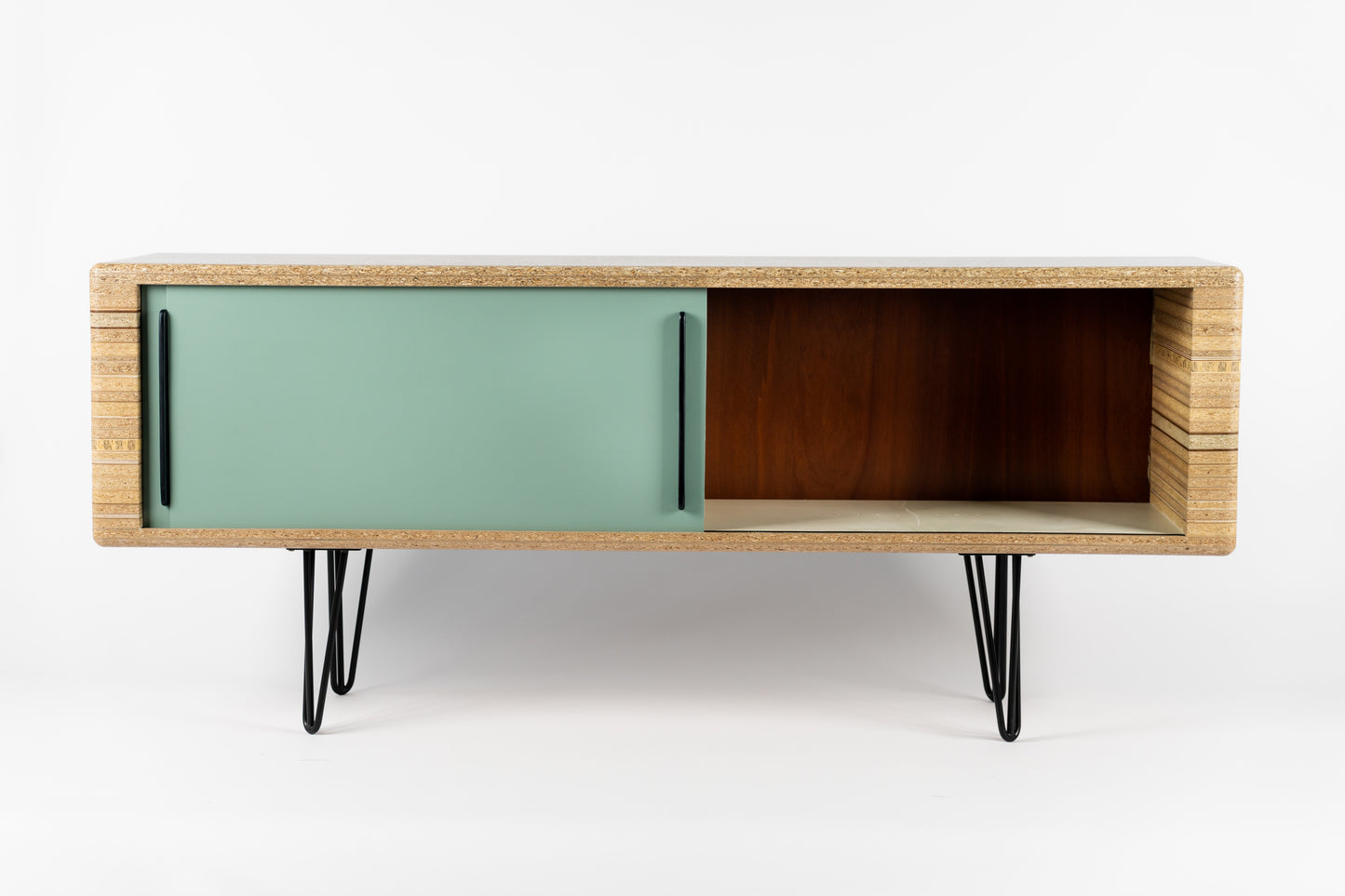 R&F Recycling Sideboard Unikat Schiebetüren Kommode Tv Board Mid Century Design
