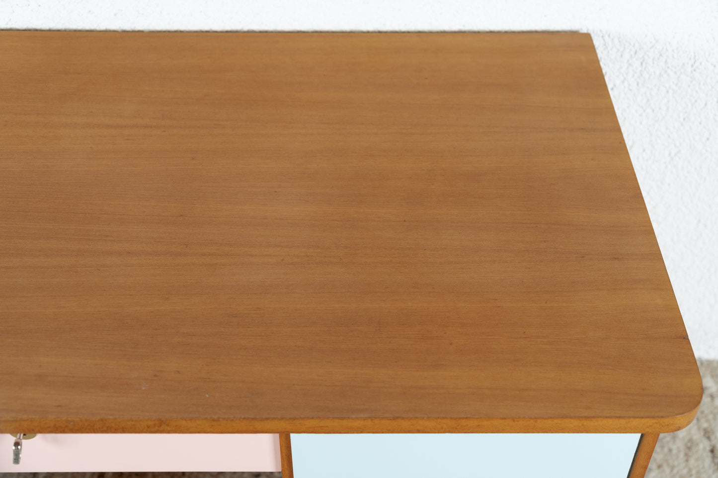 Vintage Schreibtisch Tisch Stauraum Holz Schubladen