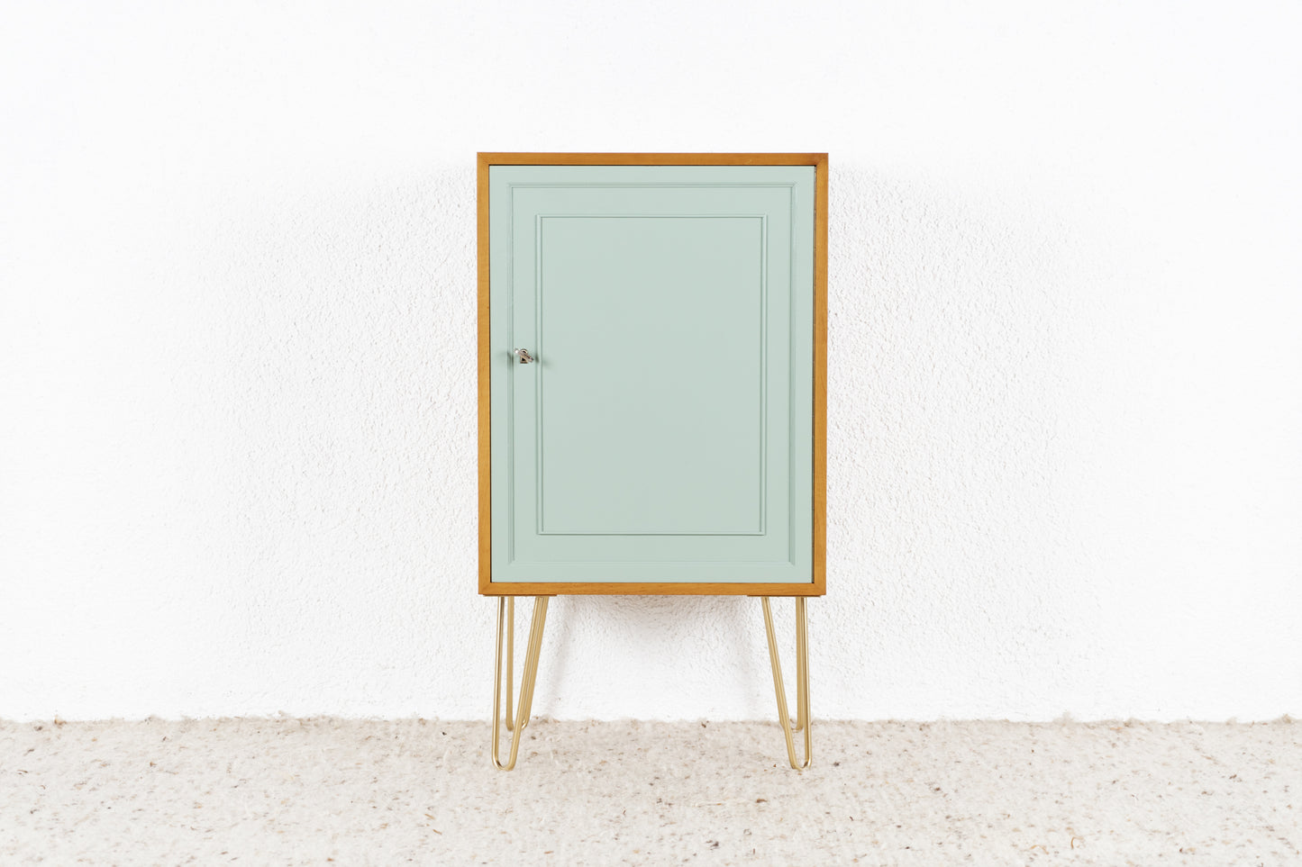 Vintage Kommode Schränkchen Ablage Flur Mid Century Holz Nuss GERO