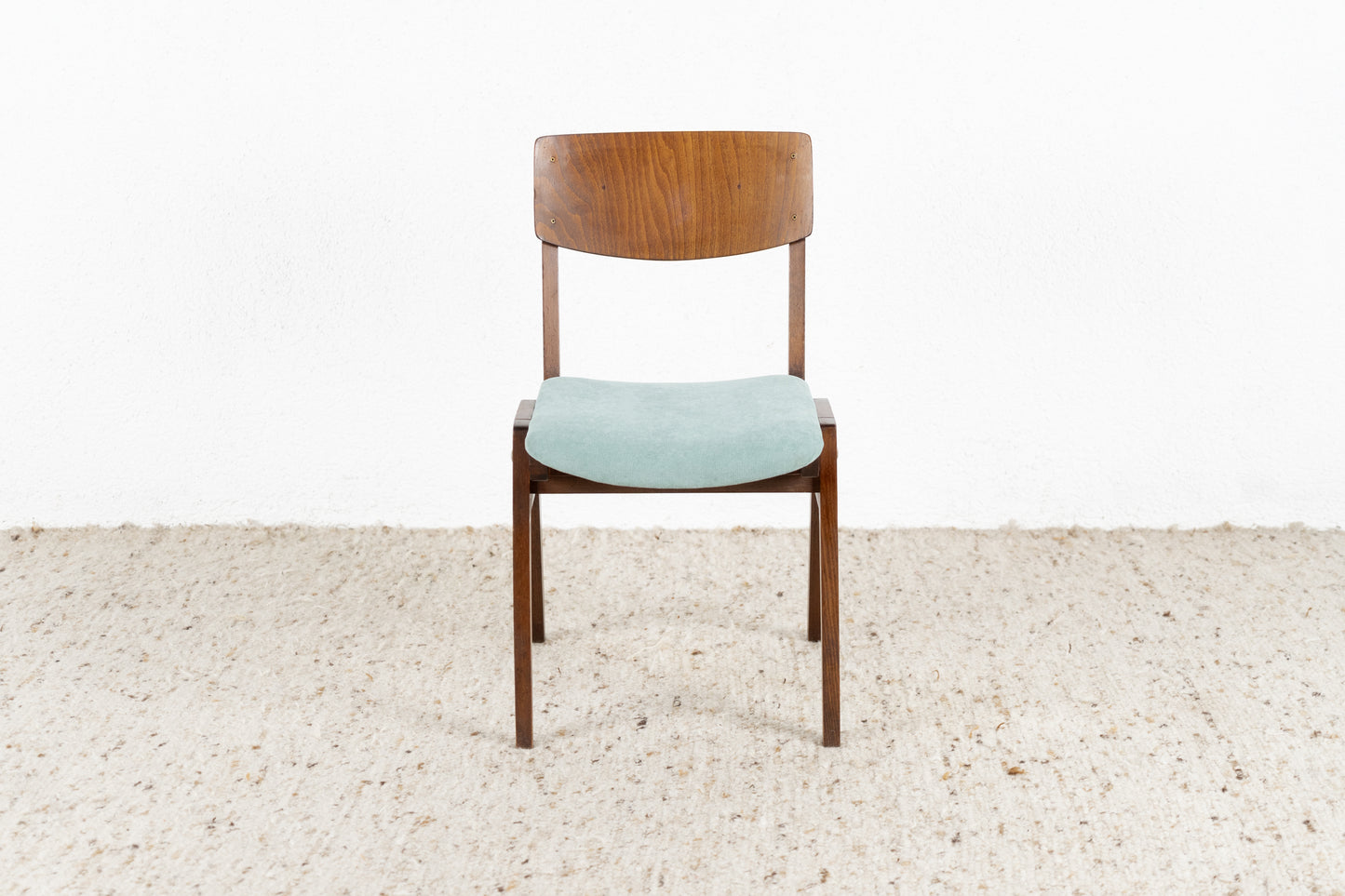 4er Set Vintage Stühle Stapelstühle Holz Polster Küche Esstisch