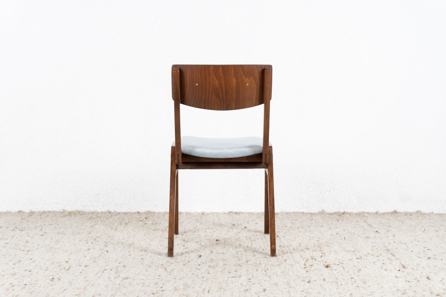 2er Set Vintage Stühle Stapelstühle Holz Polster Samt Küche Esstisch