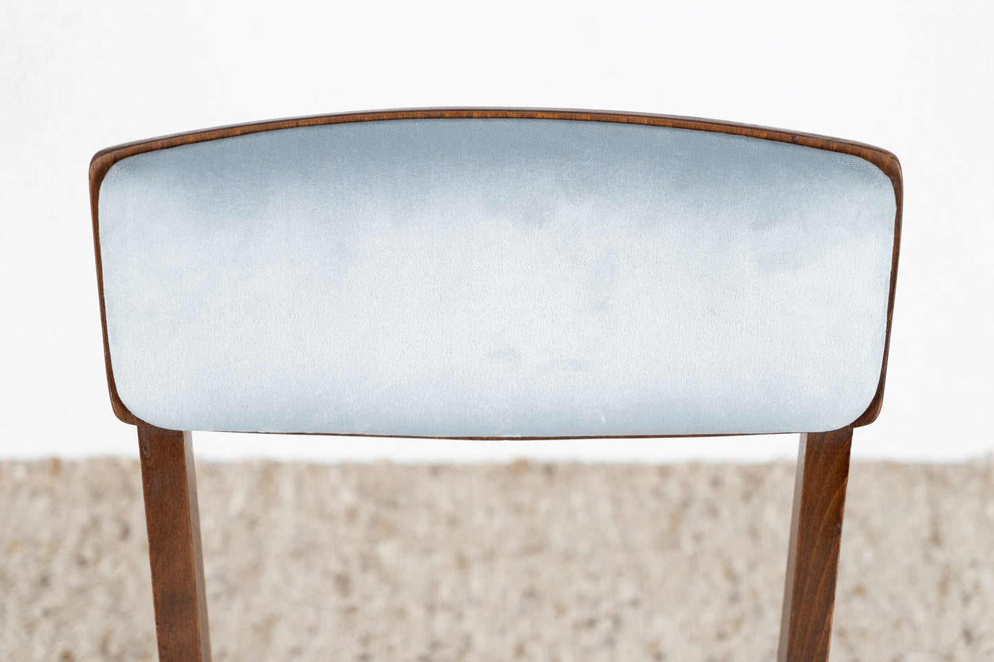 2er Set Vintage Stühle Stapelstühle Holz Polster Samt Küche Esstisch