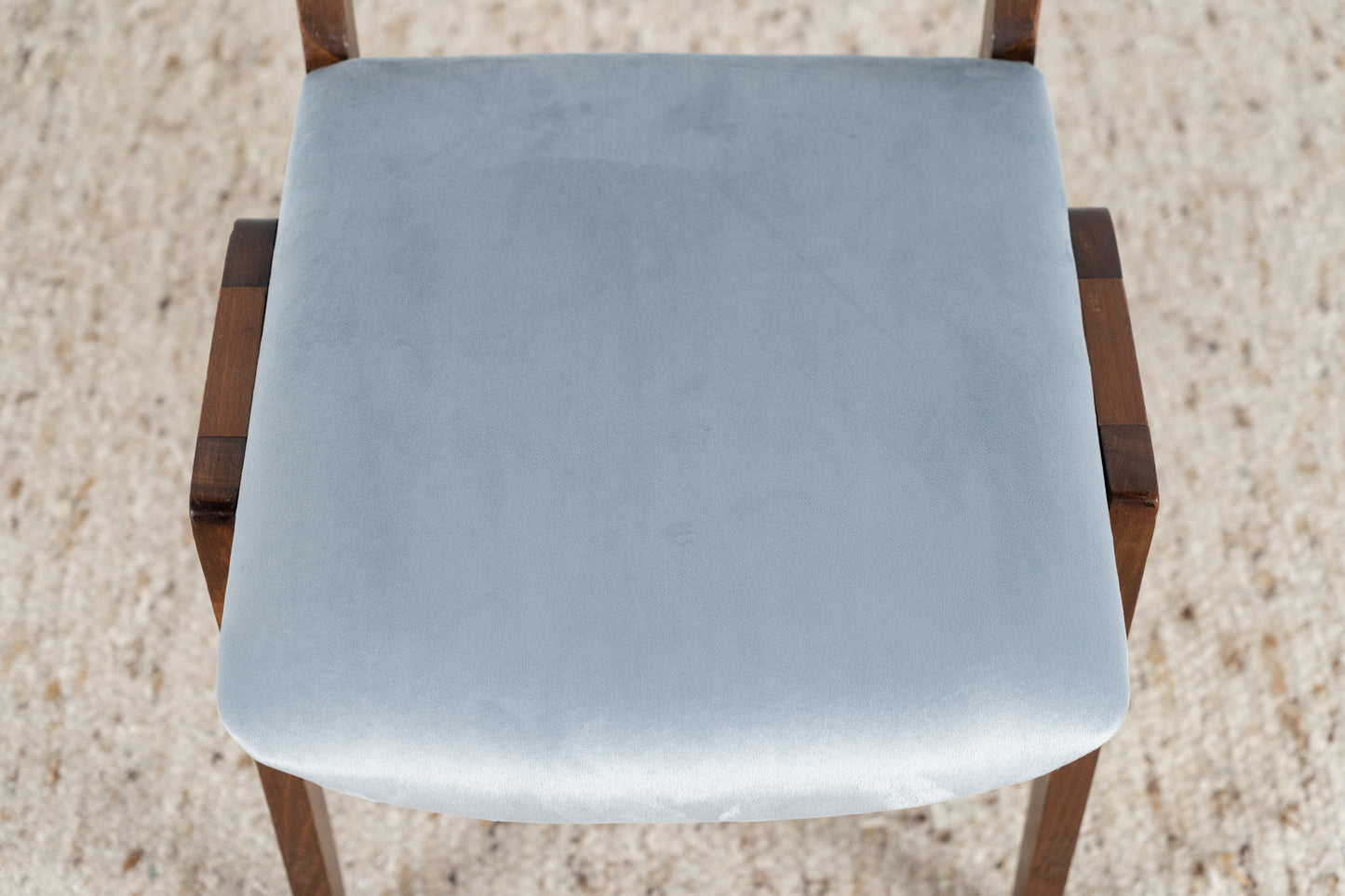 2er Set Vintage Stühle Stapelstühle Holz Polster Samt Küche Esstisch