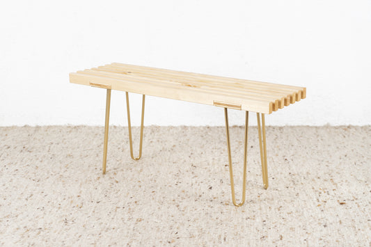 Vintage Design R&F Sitzbank Massivholz Bank Stuhl Flur Esstisch Bett