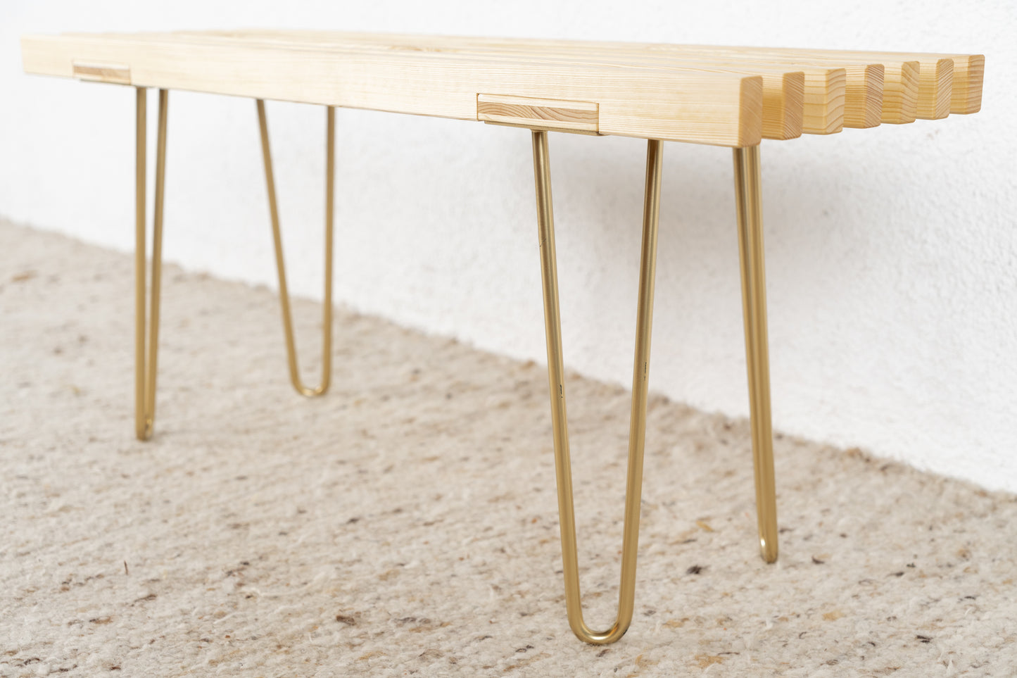 Vintage Design R&F Sitzbank Massivholz Bank Stuhl Flur Esstisch Bett