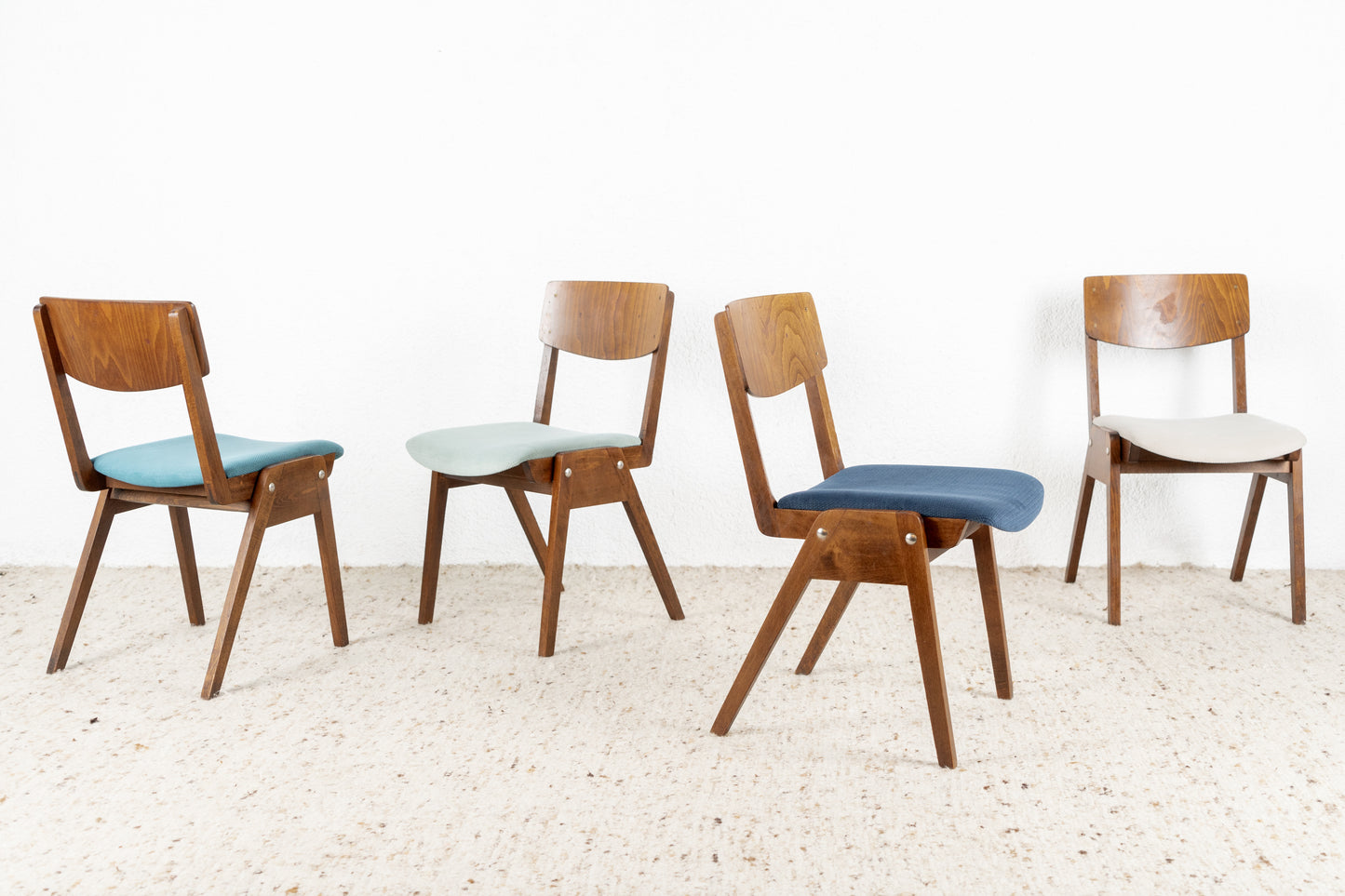 Vintage Stuhl Wunschfarbe Stühle Stapelstühle Holz Polster Bunt Theaterstuhl Küche Esstisch