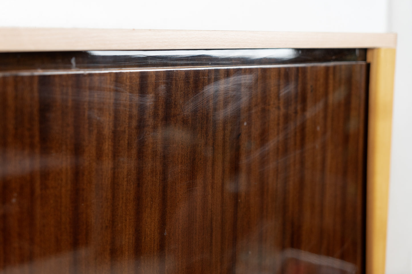 Vintage Sideboard Kommode Holz Hochglanz DDR Mid Century