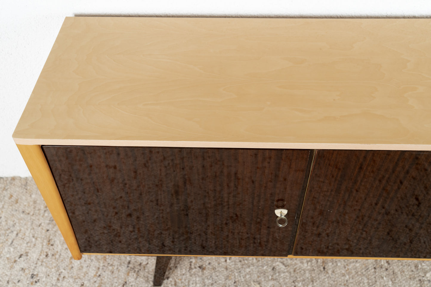 Vintage Sideboard Kommode Holz Hochglanz DDR Mid Century
