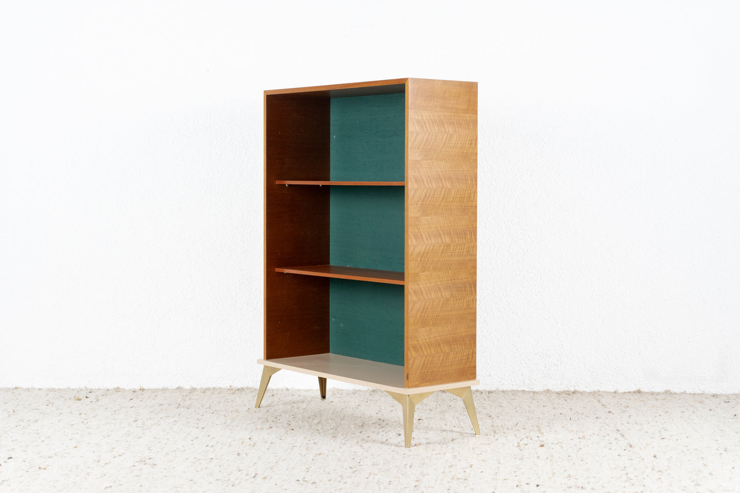 Vintage Regal Bücherregal Schrank Holz Grün 60s
