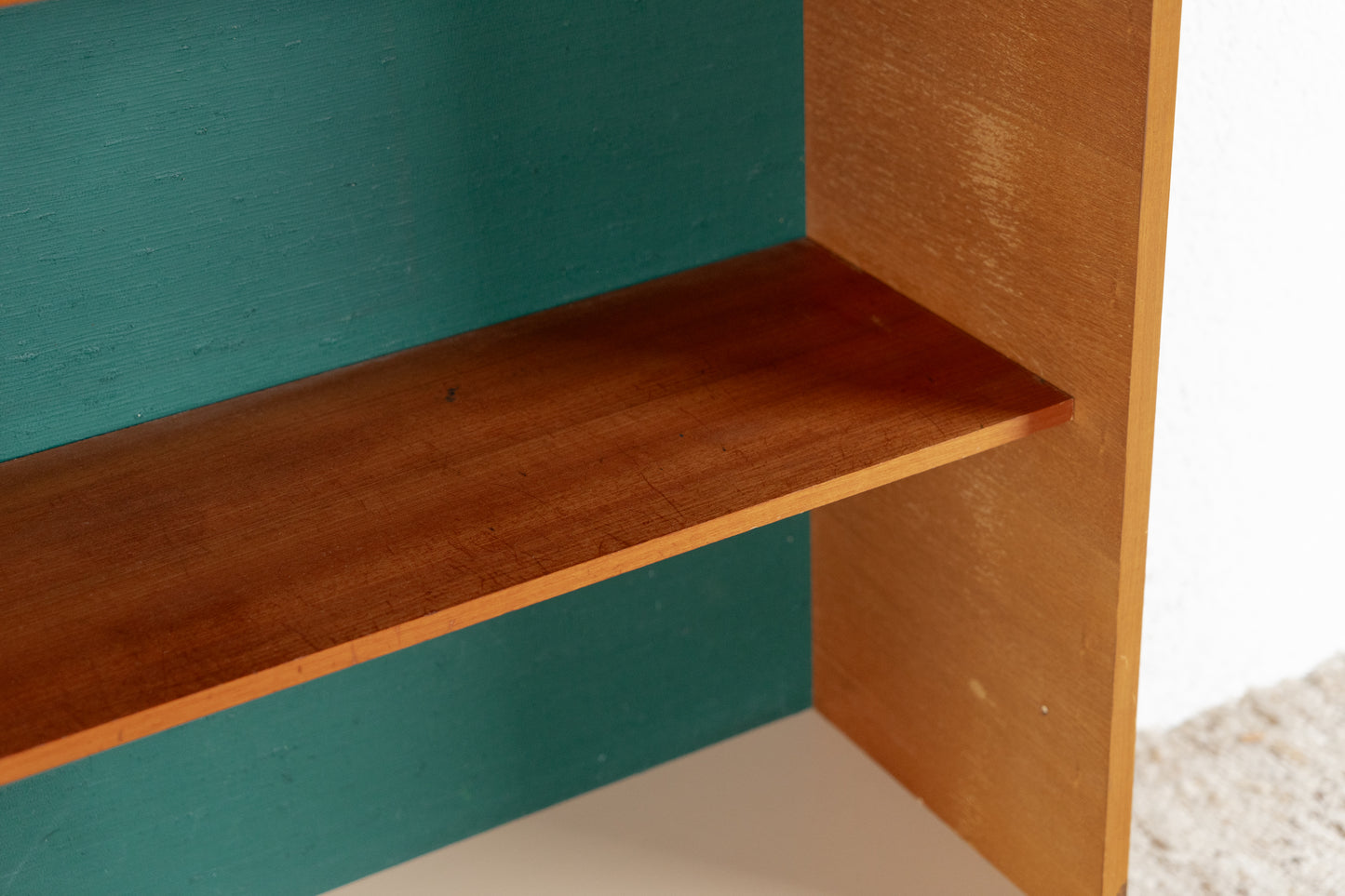 Vintage Regal Bücherregal Schrank Holz Grün 60s